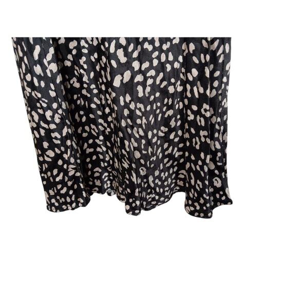 Dress Forum Black White Animal Print Slip Mini Dress Satin Cowl Neck Adjustable - Picture 8 of 11